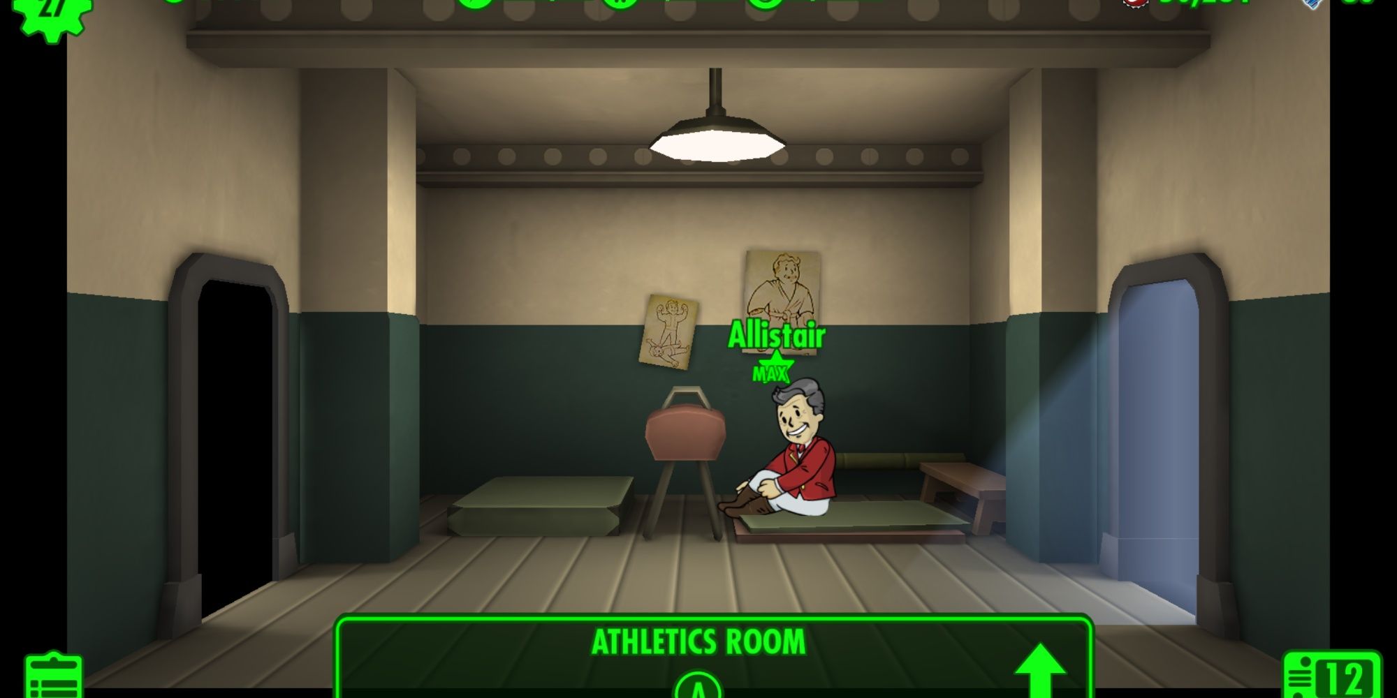 Athletcis Room In Fallout Shelter