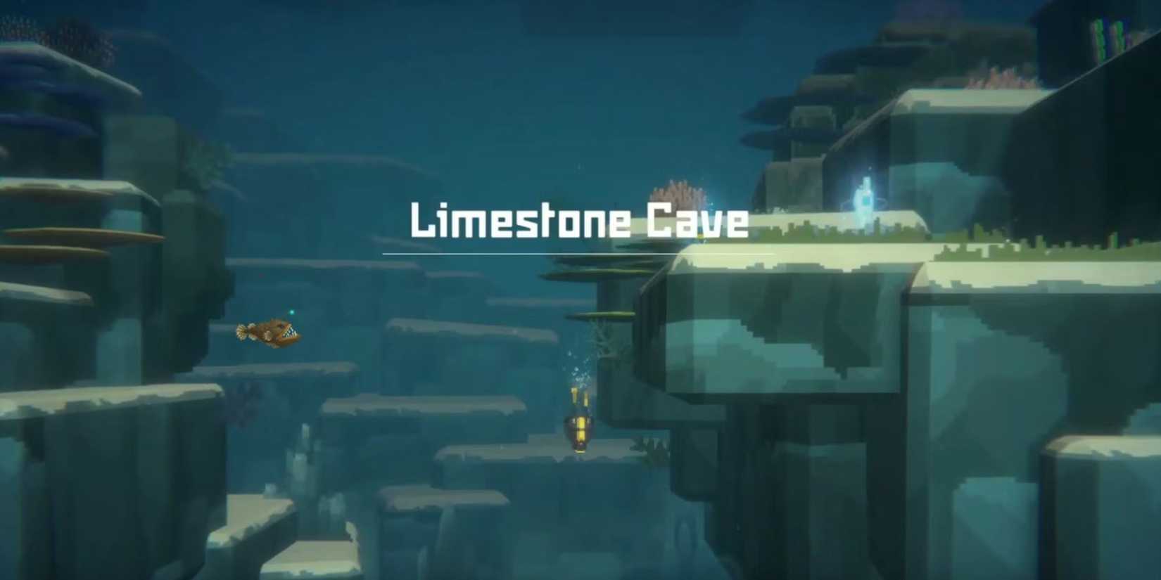 Atlantic Anglerfish swimming up towards Dave in Limestone Cave