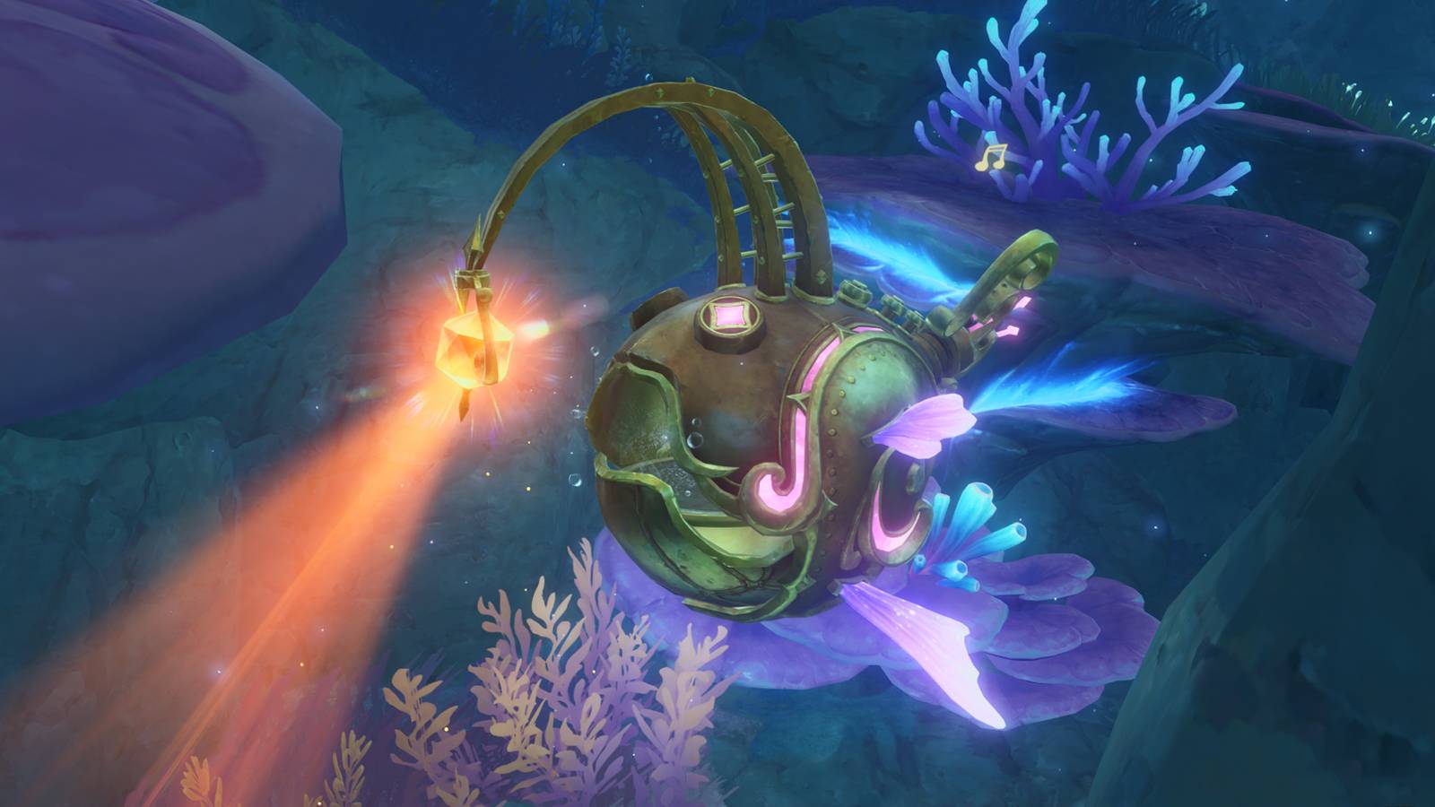 auric anglerfish gold fish robot sea of bygone eras ingenshin impact chest