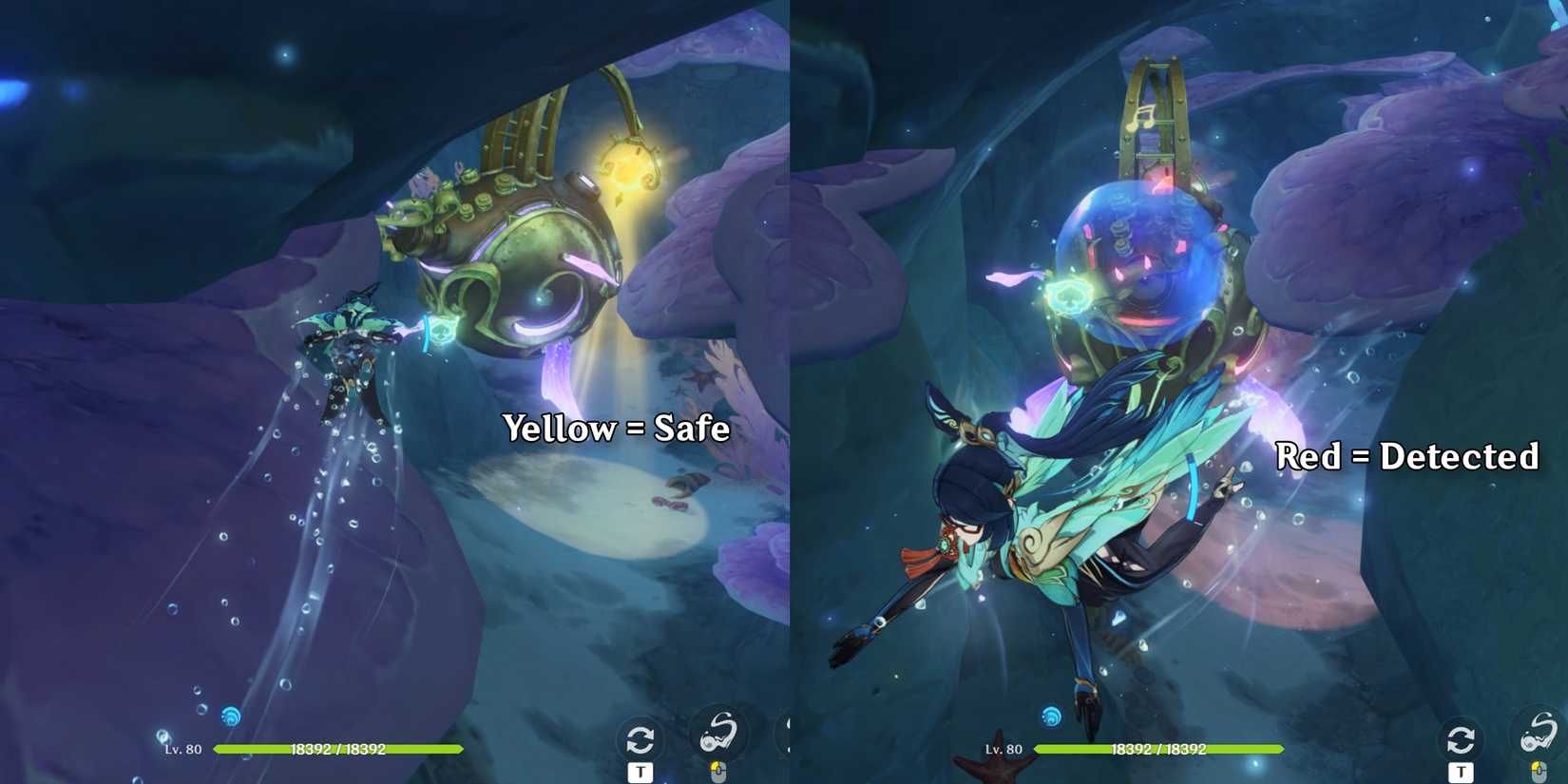 auric anglerfish gold fish robot sea of bygone eras ingenshin impact red light yellow