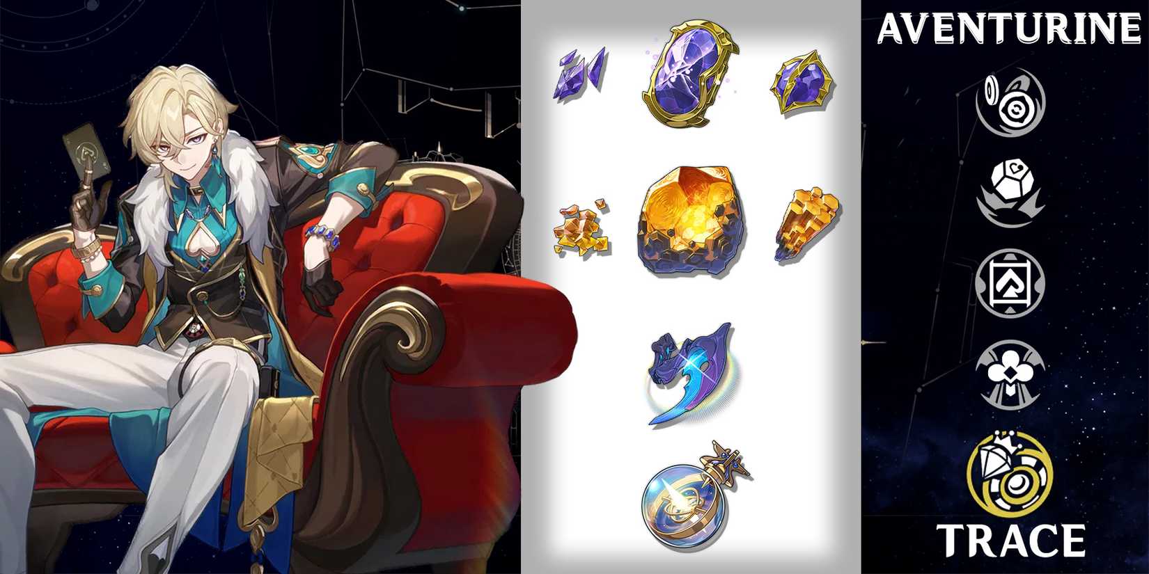 aventurine trace materials in honkai star rail