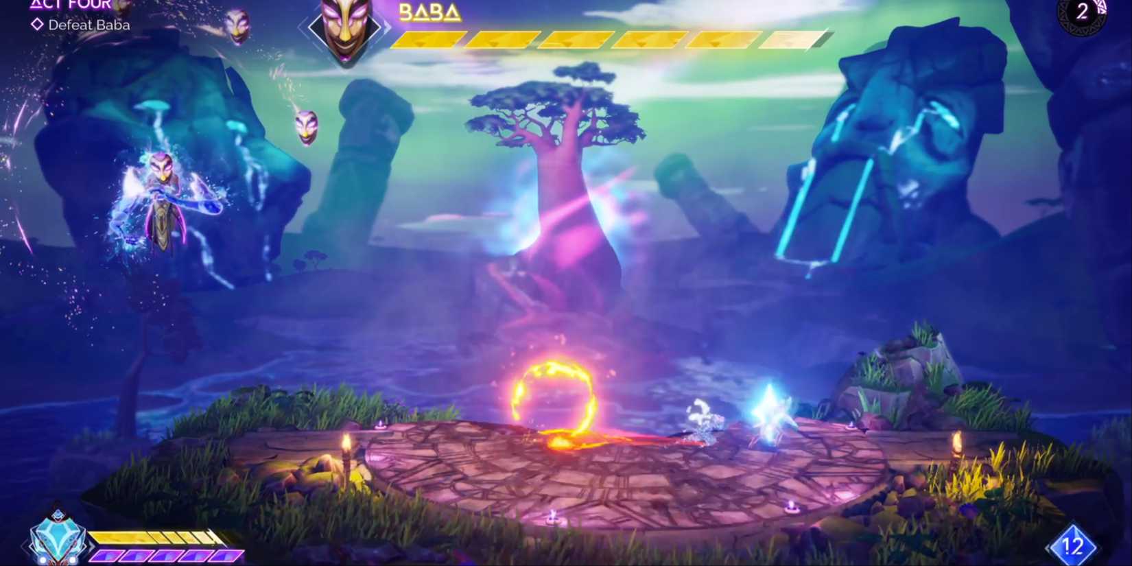 Baba Boss Fight in Tales of Kenzera