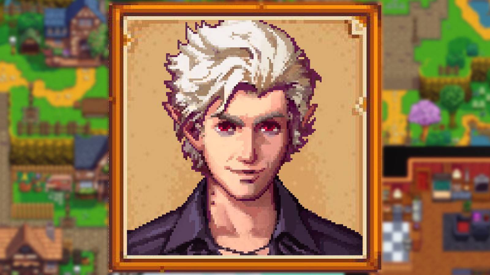 Baldur's Gate 3 Astarion as Stardew Valley character portrait mod