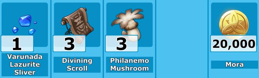 Barbara Level 20 Ascension Items - Genshin Impact