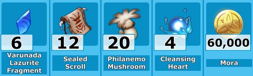 Barbara Level 50 Ascension Mats - Genshin Impact