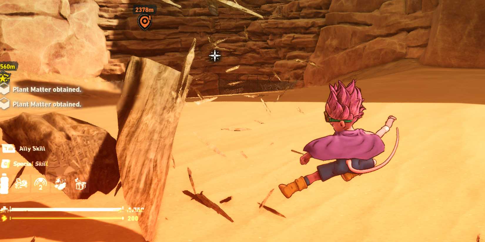 beelzebub breaking a tree in sand land