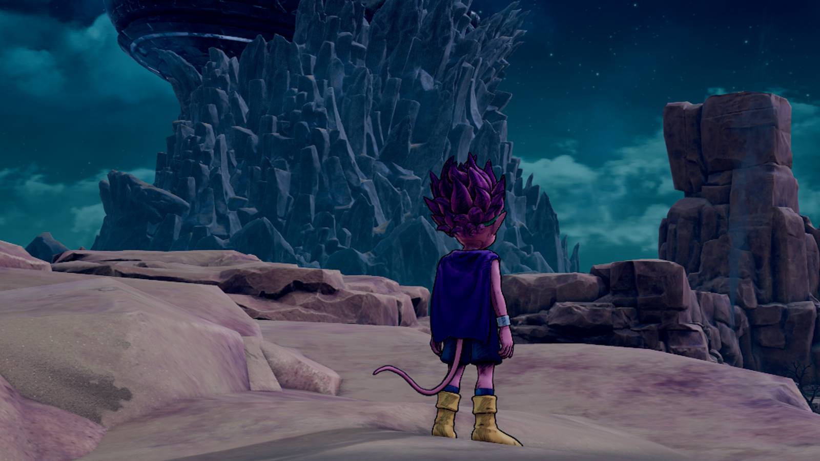 beelzebub standing on a cliff in sand land-1