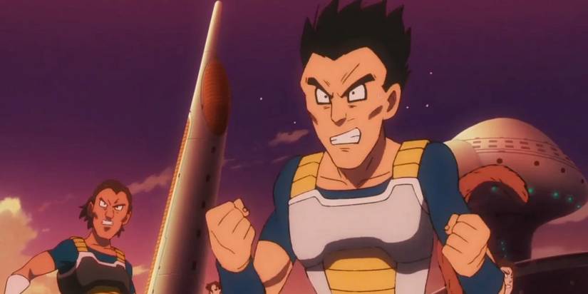 Beets clenching his fists in Dragon Ball