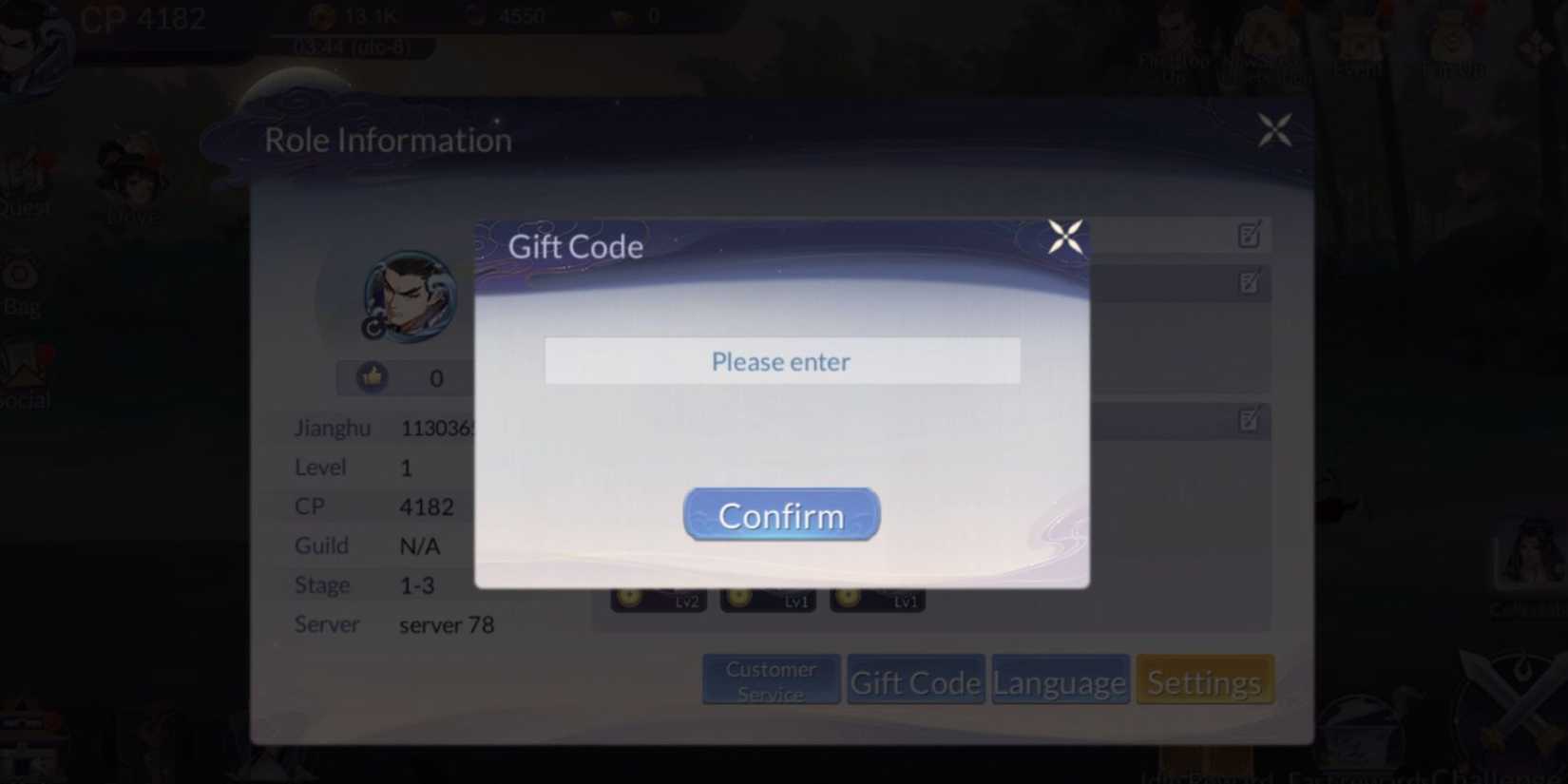 Beyond Warrior the codes tab