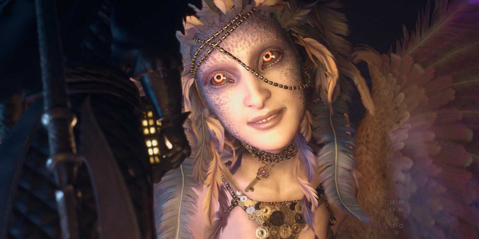 A close-up of the Sphinx in Dragon’s Dogma 2