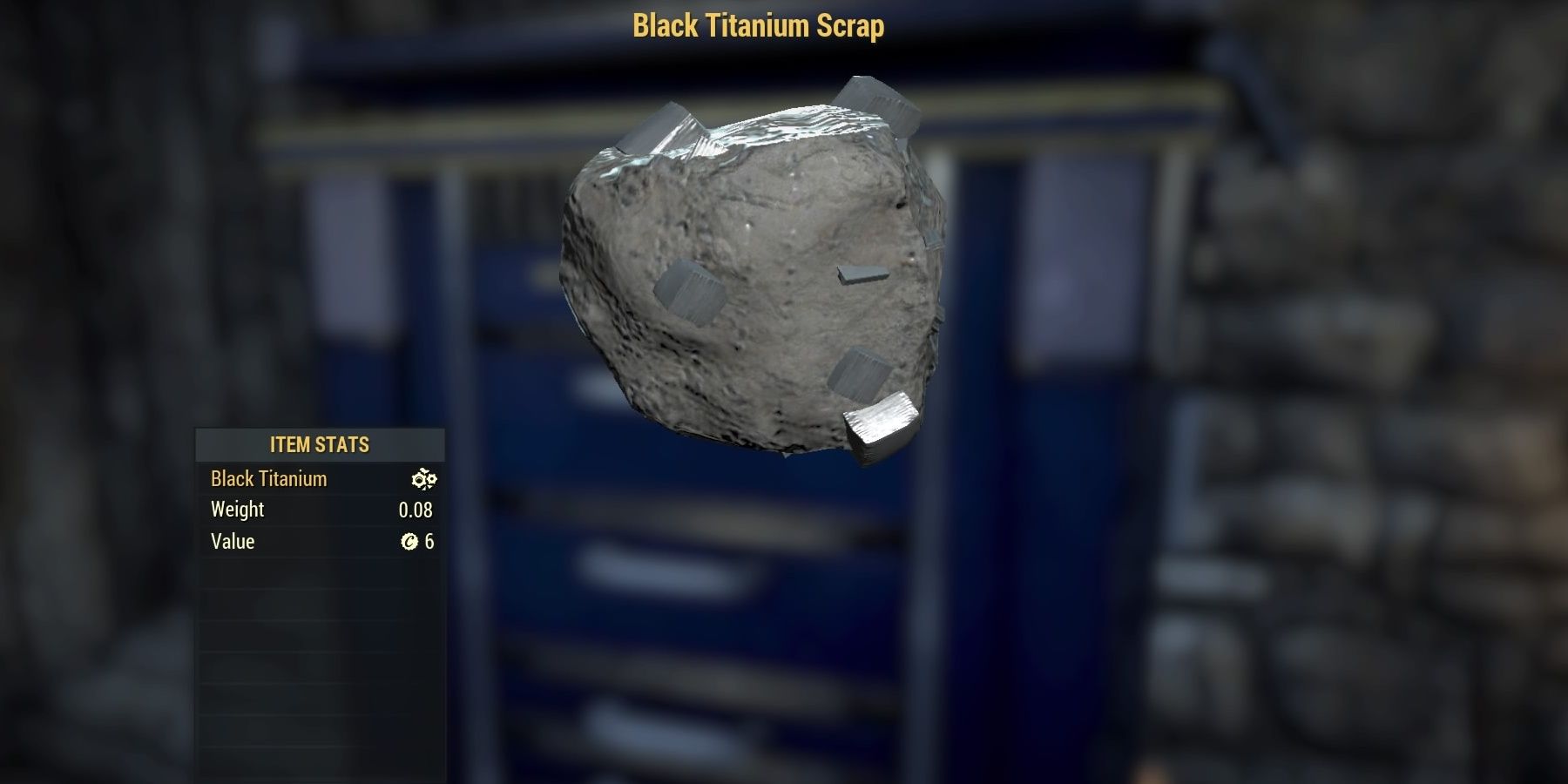 Black Titanium Scrap in Fallout 76