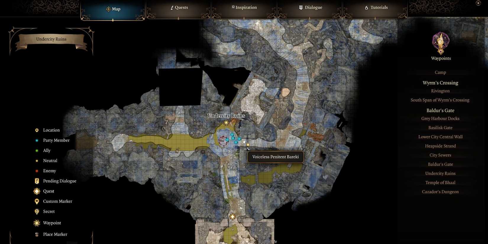 Voiceless Penitent Bareki NPC in BG3