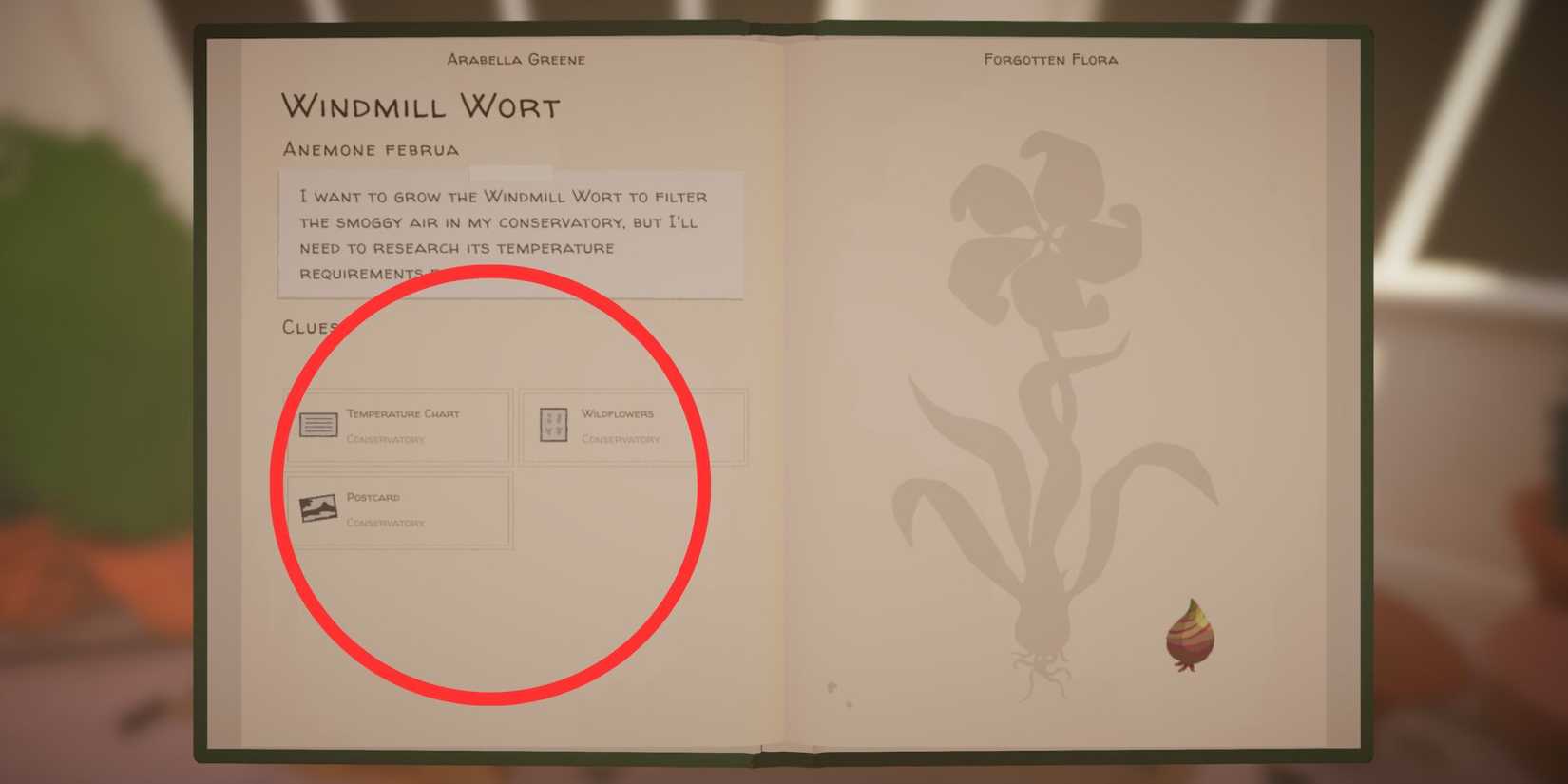 botany manor windmill wort clue page complete chapter 1 walkthrough