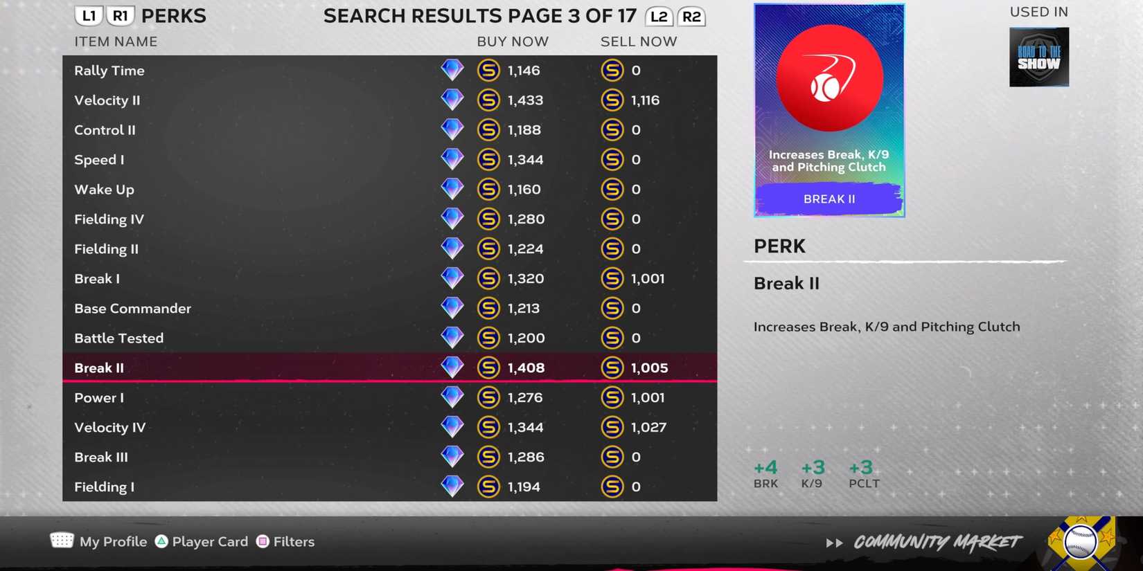 Break II Perk in MLB The Show 24