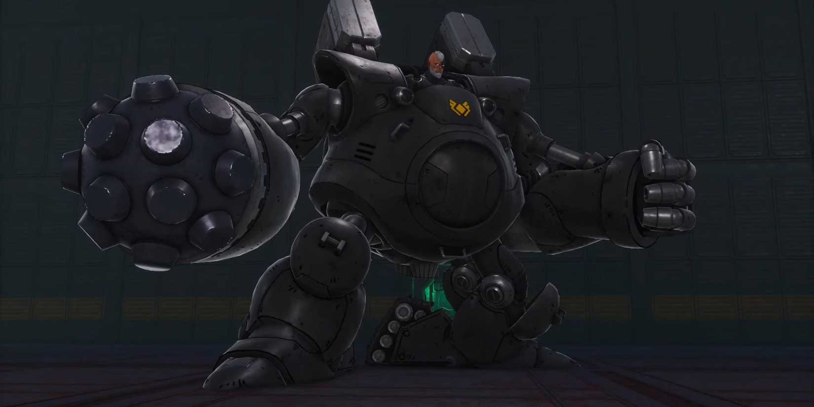 Bred faces off against Beelzebub inside his own robot.