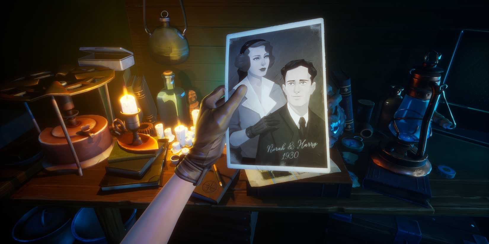 First-person view of a photo in Call of the Sea