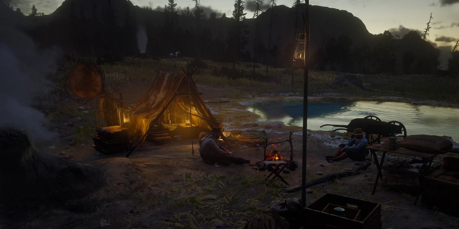 Camp Anywhere mod for Red Dead Redemption 2