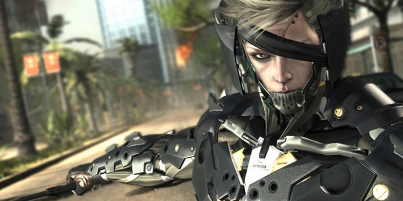 raiden from metal gear rising holding his sword