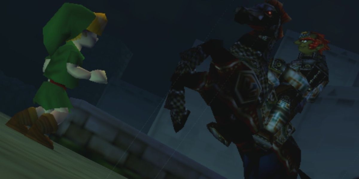 link and ganon facing off in ocarina of time