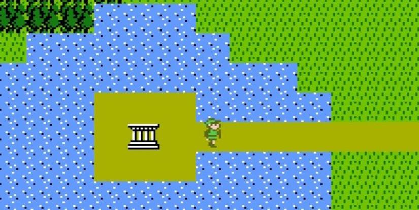 link walking through a field in zelda 2