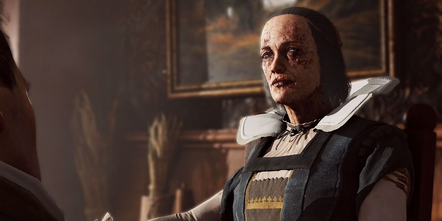 Character with the Malichor plague in GreedFall
