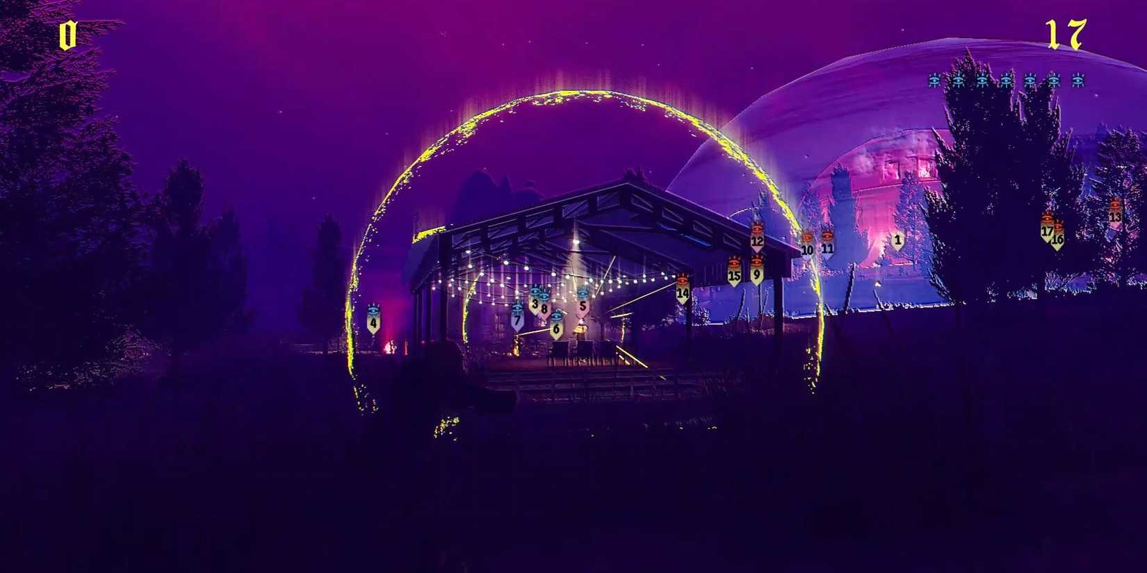 The Temple level from Children of the Sun showing a mystic in his defensive bubble