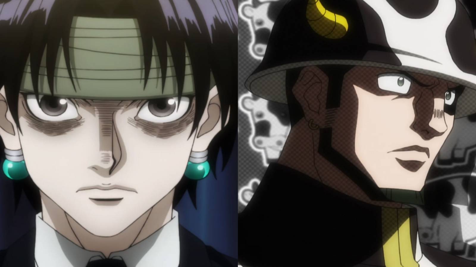 Chrollo Lucilfer of the Phantom Troupe and Mizaistom of the Zodiacs in Hunter x Hunter