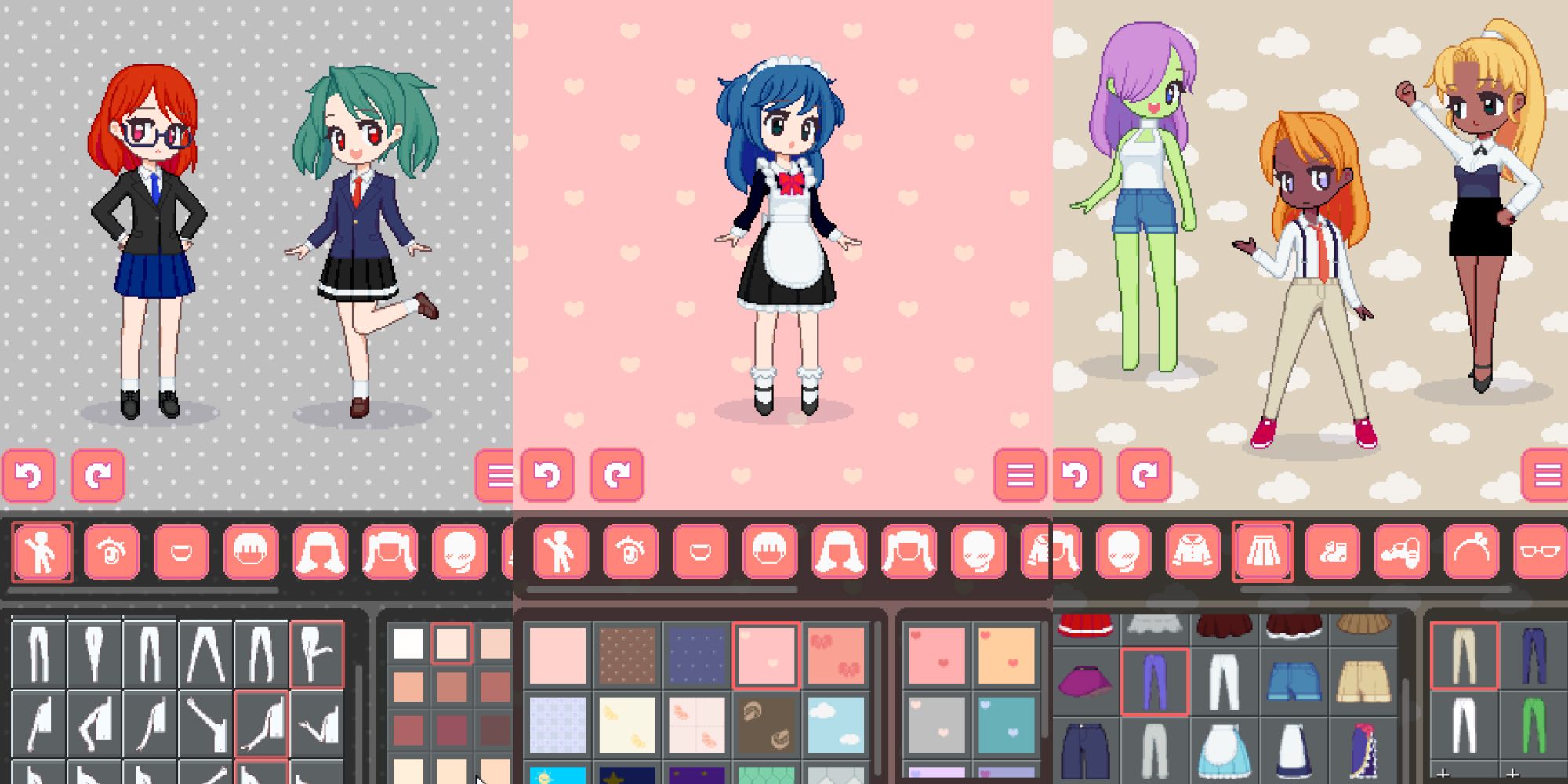 Cindy’s Dressup Friends Pixel Anime Dress Up Similar To Picrew
