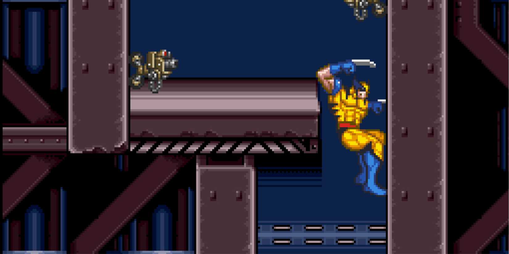 Climbing a wall in X-Men Mutant Apocalypse