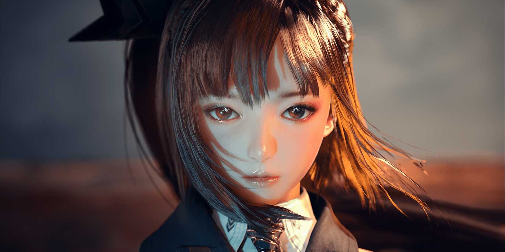 Closeup of Lily from Stellar Blade