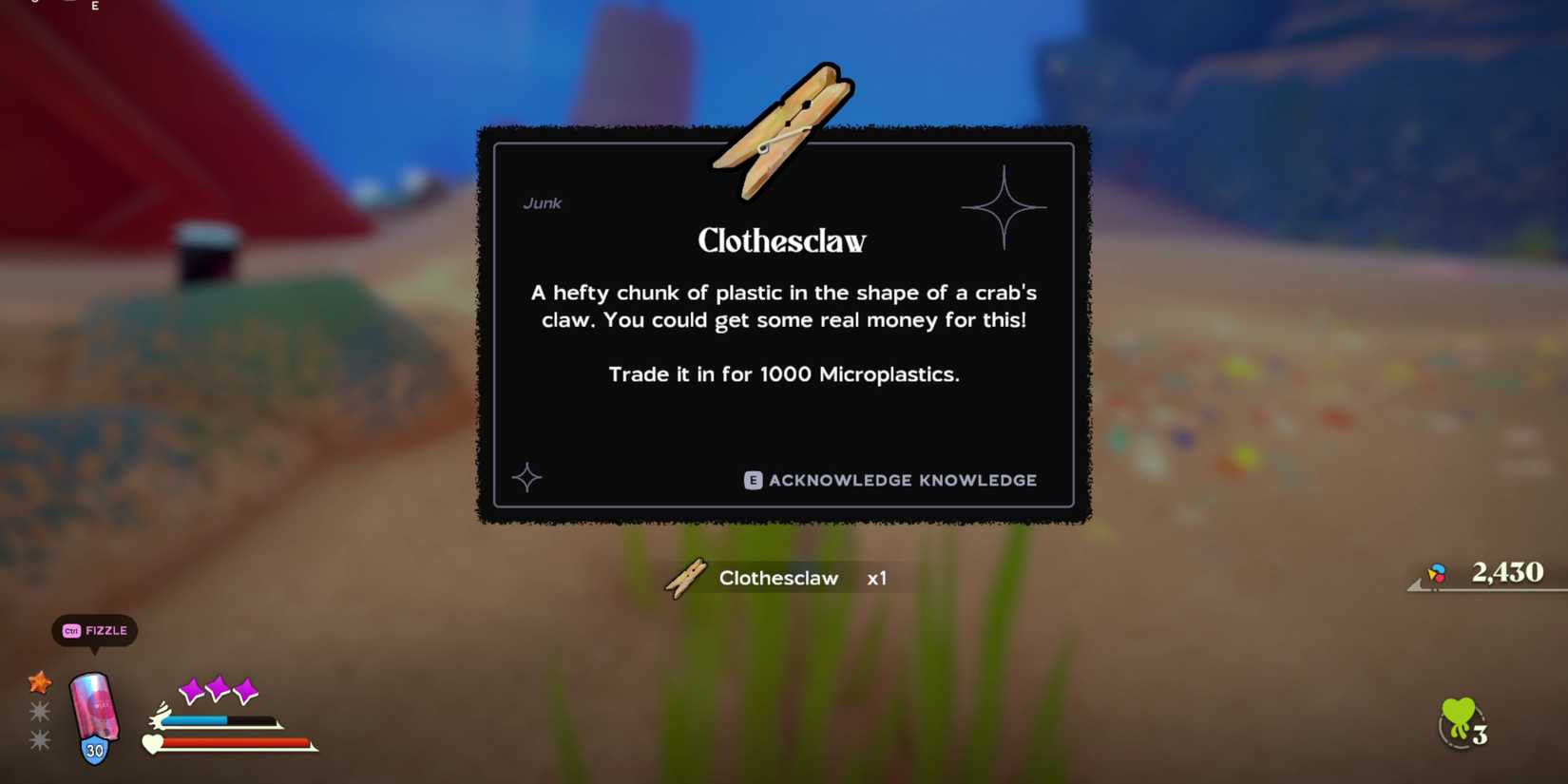 clothesclaw in another crab's treasure