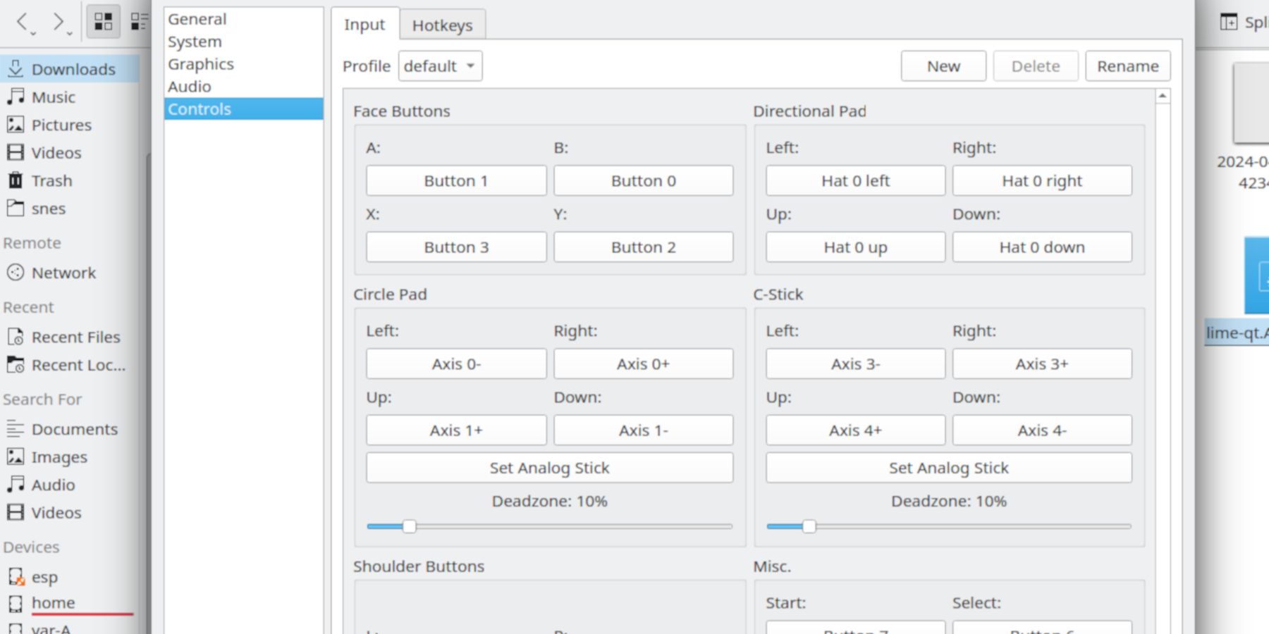 Configuring lime3ds controls on the EmuDeck