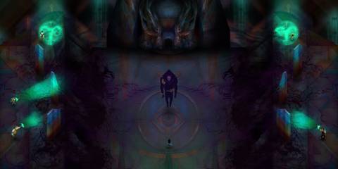 Confronting Ou The Mountain God in Children Of Morta