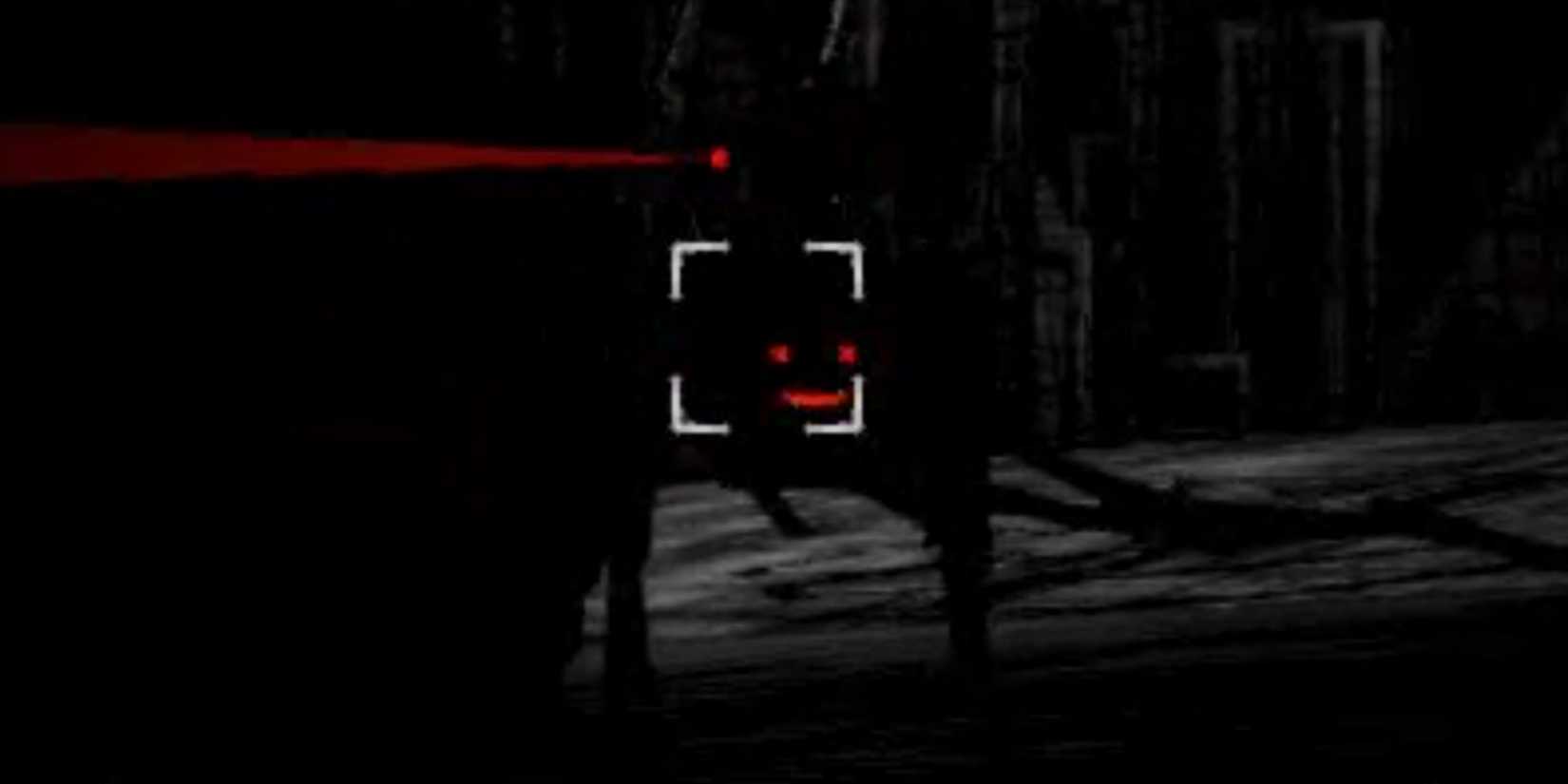 Content Warning, Dog Enemy With Glowy Red Smile And Turret On Back