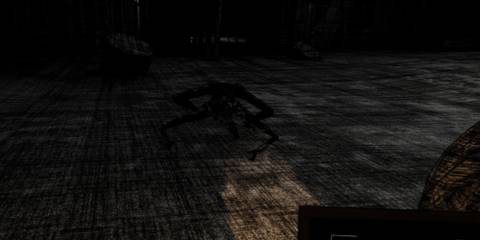 Content Warning, Snatcho, Shadow monster scurrying on all fours