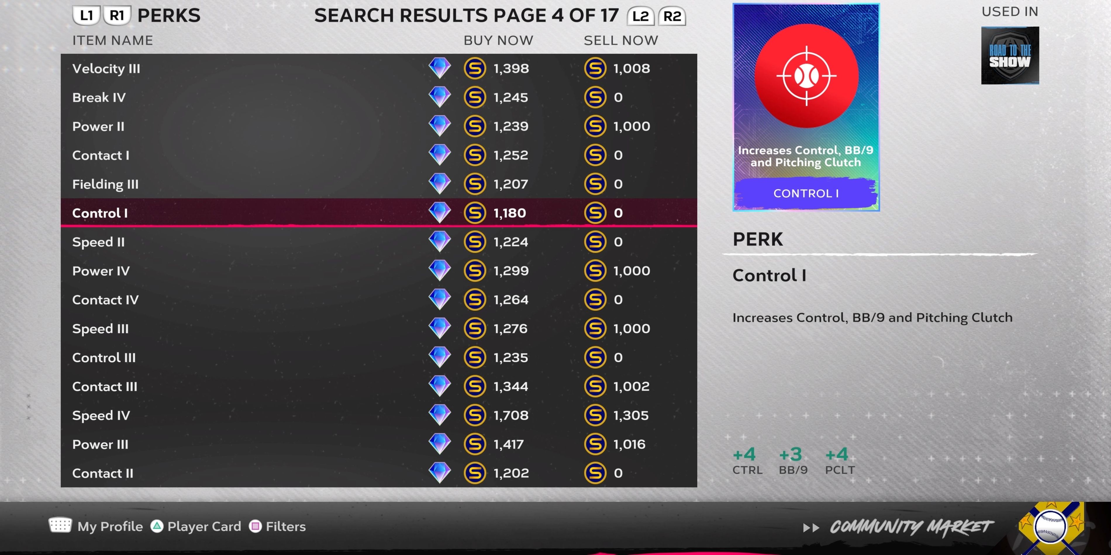 Control I Perk in MLB The Show 24