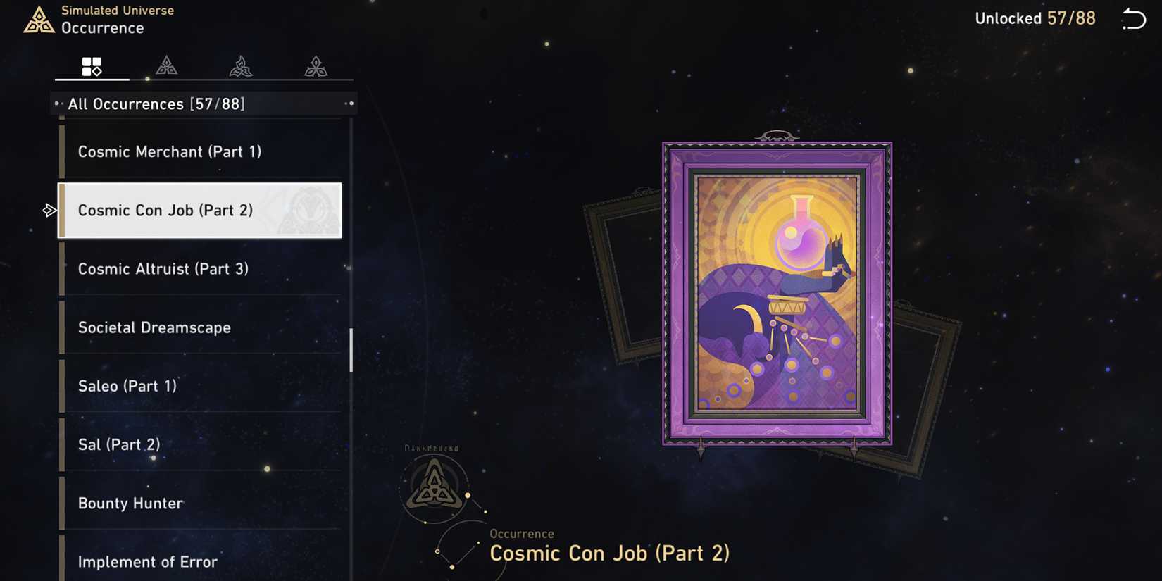 cosmic con job part 2 simulated universe event occurrence honkai star rail-1