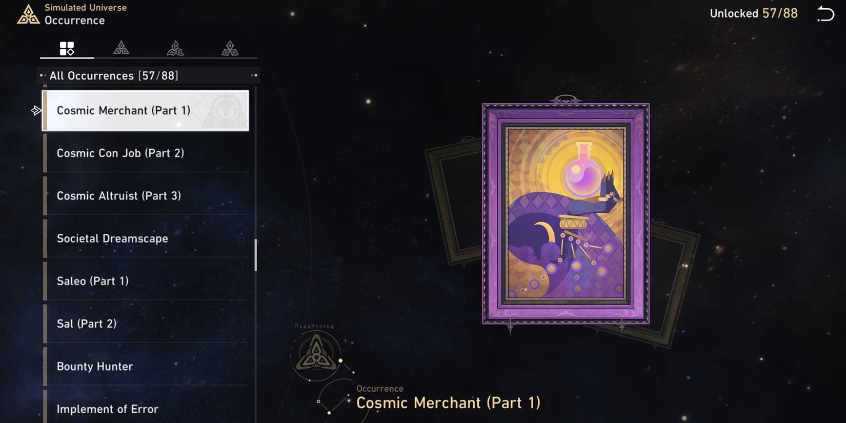 cosmic merchant part 1 simulated universe event occurrence honkai star rail-1