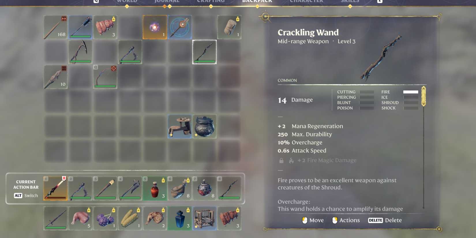 Crackling Wand Wizard Weapon In Enshrouded