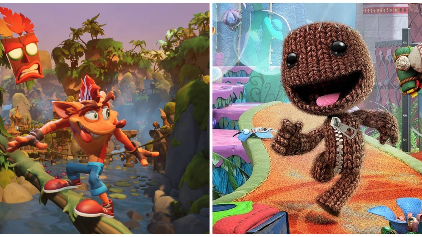 Crash Bandicoot and Sackboy