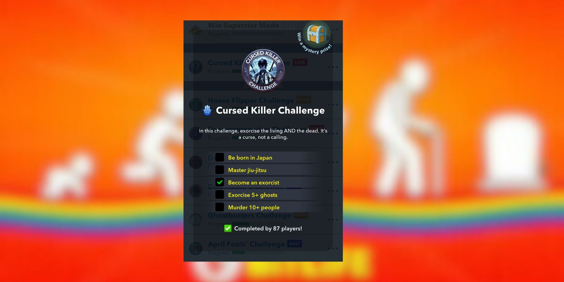cursed killer challenge bitlife 