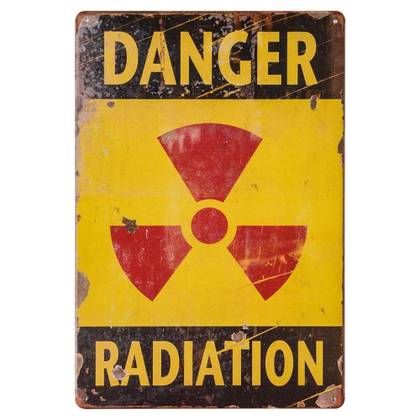 Danger Radiation Vintage Sign