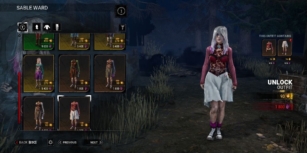 Dead by Daylight Sable Ward Rose-Tinted Grrrl Cosmetic