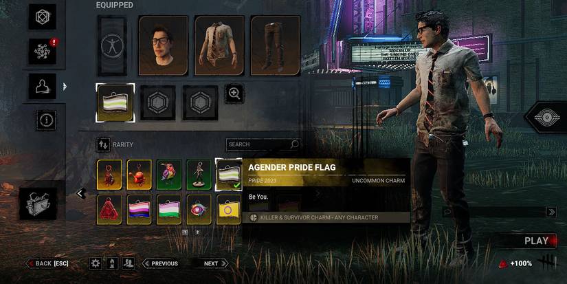 Dead By Daylight Agender Flag