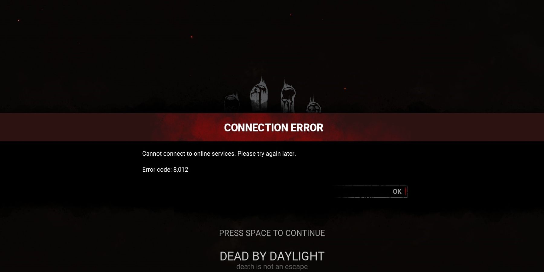 Как исправить код ошибки 8012 в Dead By Daylight