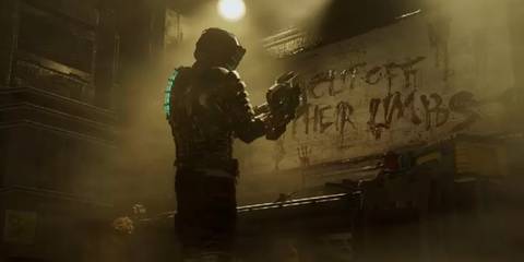 Dead Space Isaac standing in a dark room