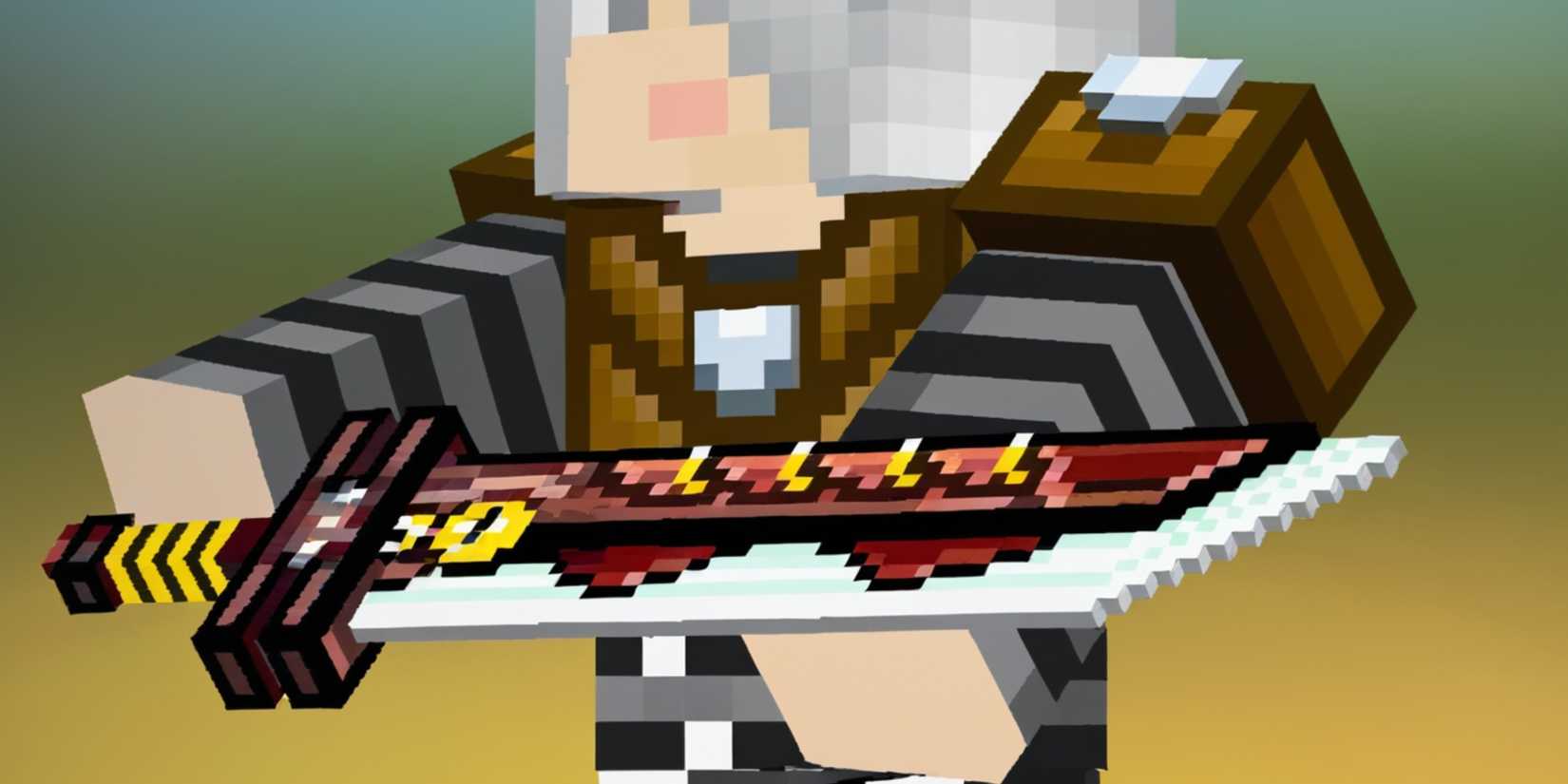 Demon Sword Melee Weapon Pixel Gun 3D