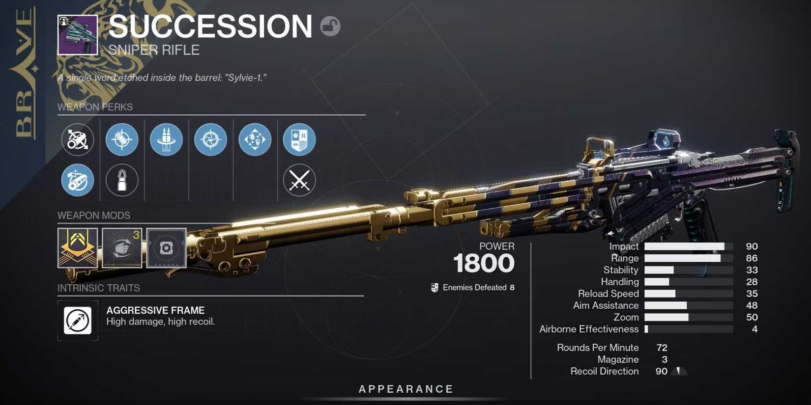 Destiny 2 Brave Succession sniper rifle (1)