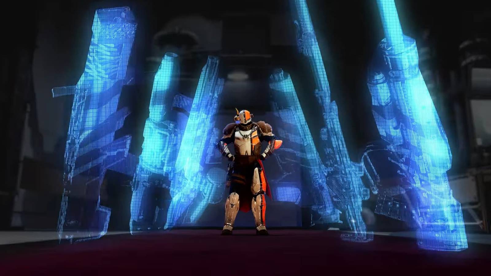 Lord Shaxx in the Hall of Champions in Destiny 2