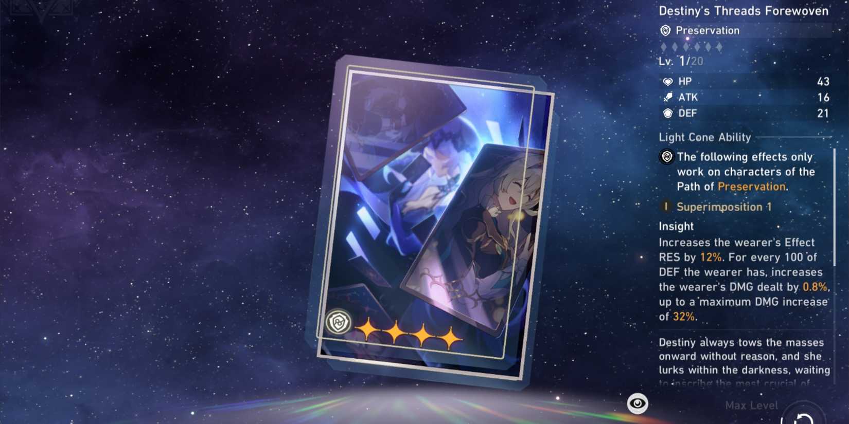 Destiny's Threads Forewoven Light Cone Honkai Star Rail